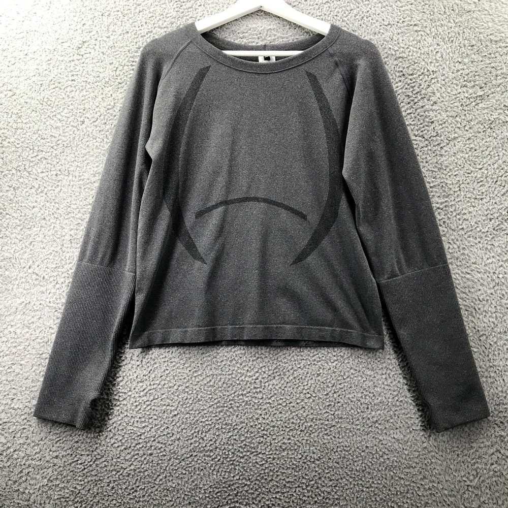PTULA Size XL Gray Reenergize Seamless Long Sleeve Activewear Top